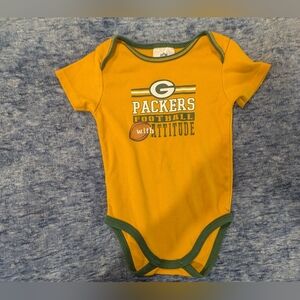 Packers Football Kids Bodysuit - Yellow and Green